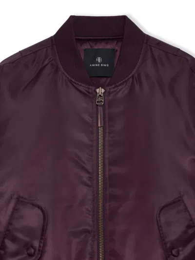 Shop Anine Bing Leon Bomber Jacket In Purple