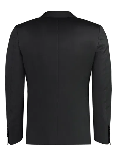 Tagliatore Wool Three-pieces Suit In Black
