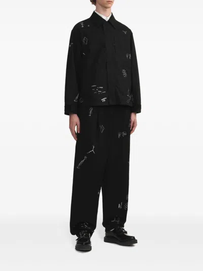 Undercover Cotton Shirt Jacket In Black