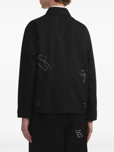 Undercover Cotton Shirt Jacket In Black