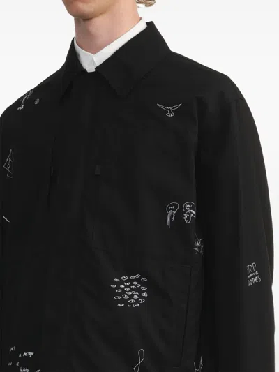 Undercover Cotton Shirt Jacket In Black