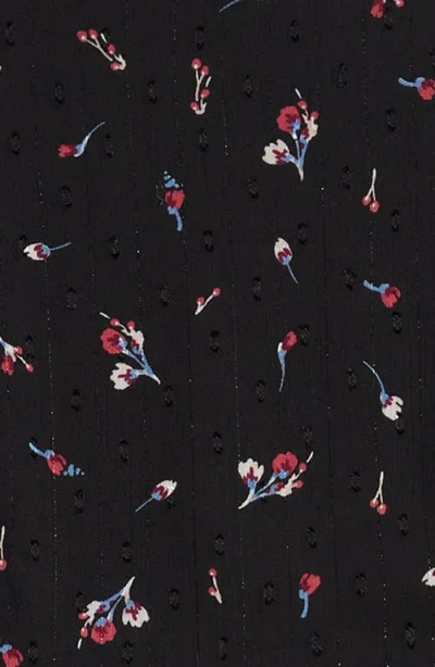 Truly Me Kids' Floral Long Sleeve Romper In Black Floral