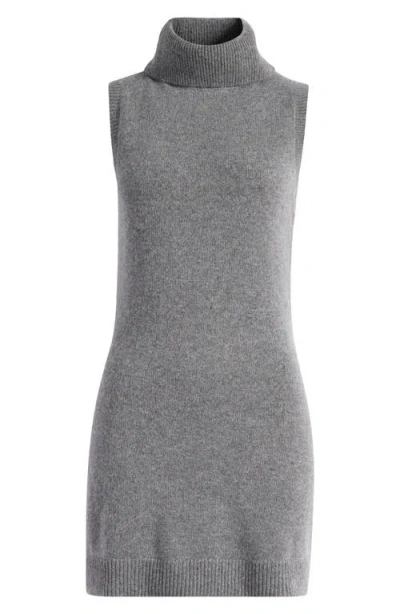 Reformation Holland Turtleneck Cashmere Blend Sweater Dress In Thunder
