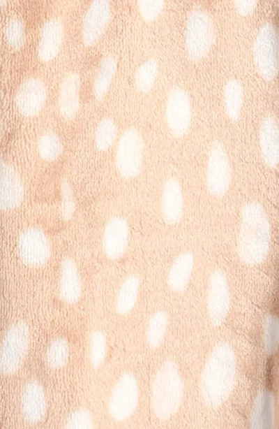 Nordstrom Kids' Hooded Fleece Sleeper Romper In Beige Humus Fawn