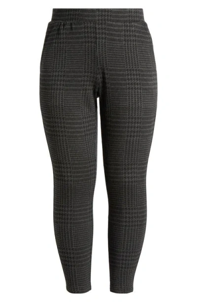 Universal Standard Pull-on Ponte Pants In Charcoal Houndstooth