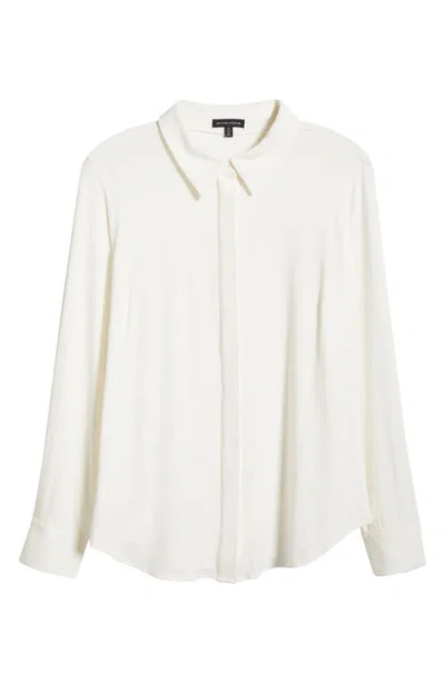 Universal Standard Elbe Button-up Shirt In White