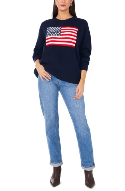 Vince Camuto Flag Logo Sweater In Classic Navy