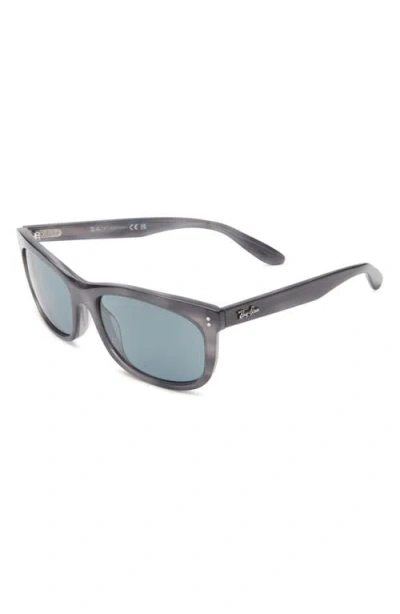 Ray Ban Ray-ban 60mm Pillow Sunglasses In Brown Striped Green