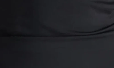 Steve Madden Amari Mixed Media Strapless Bubble Hem Minidress In Black