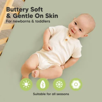 Keababies 2-pack Isla [protect+] Waterproof Mini Crib Sheets In Foxtrot