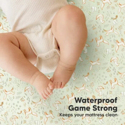 Keababies 2-pack Isla [protect+] Waterproof Mini Crib Sheets In Foxtrot