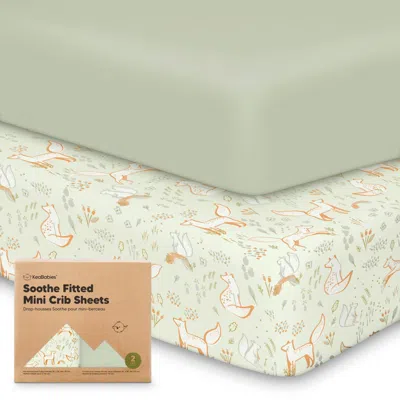 Keababies Soothe Fitted Mini Crib Sheet In Foxtrot