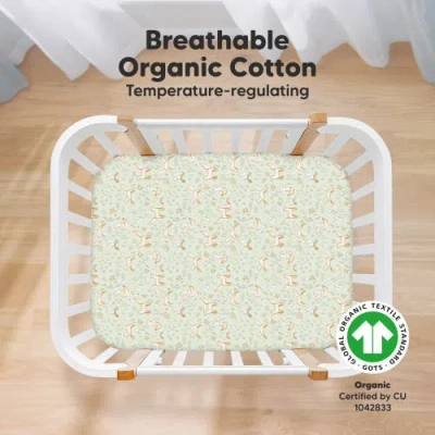 Keababies Soothe Fitted Mini Crib Sheet In Foxtrot