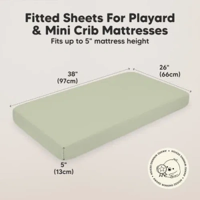 Keababies Soothe Fitted Mini Crib Sheet In Foxtrot