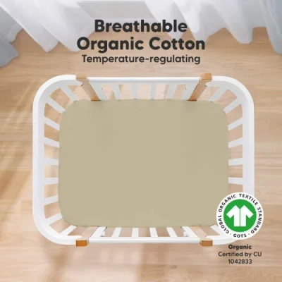 Keababies Soothe Fitted Mini Crib Sheet In Lichen