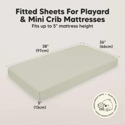 Keababies Soothe Fitted Mini Crib Sheet In Lichen