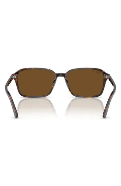 Ray Ban Raimond Sunglasses Havana Frame Brown Lenses Polarized 58-18 In Havana