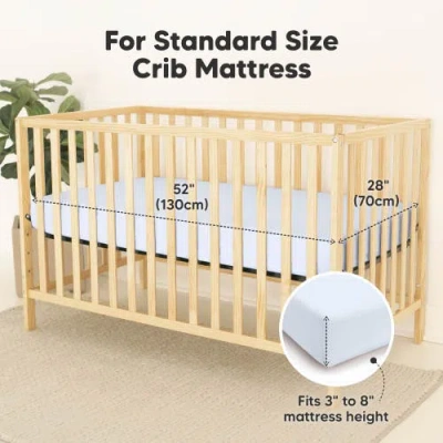 Keababies 2-pack Isla [protect+] Waterproof Crib Sheets In Blue Flax