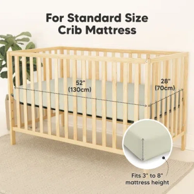 Keababies 2-pack Isla [protect+] Waterproof Crib Sheets In Lichen