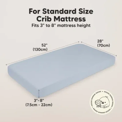 Keababies Isla Fitted Crib Sheets In Blue Flax
