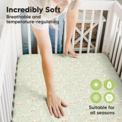 Keababies Isla Fitted Mini Crib Sheets In Foxtrot
