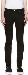 PIERRE BALMAIN Black Skinny Biker Jeans