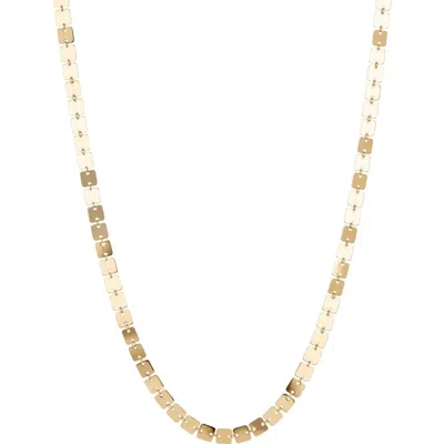 Lana Laser Square Chain Necklace In Yellow Gold