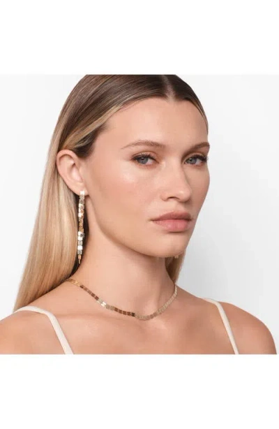Lana Laser Square Chain Necklace In Yellow Gold