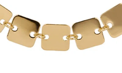 Lana Laser Square Chain Necklace In Yellow Gold