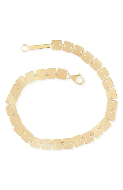 Lana Laser Square Chain Bracelet In Yellow Gold