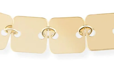 Lana Laser Square Chain Bracelet In Yellow Gold