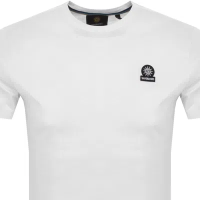 Sandbanks Badge Logo T Shirt White In White