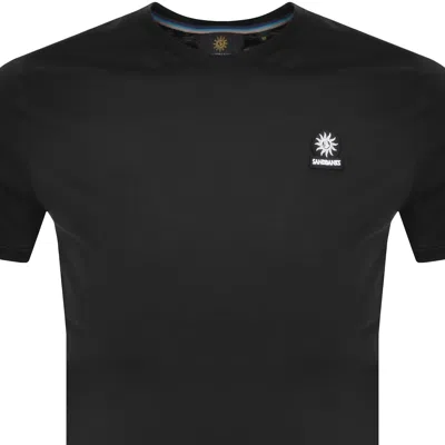 Sandbanks Badge Logo T Shirt Black In Black