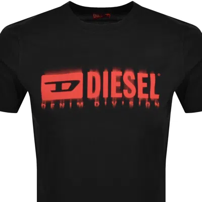 Shop Diesel T Adjust Q7 Slim Fit T Shirt Black