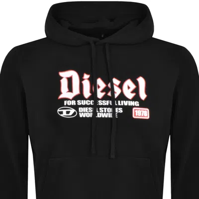 Diesel Ginn K45 Hoodie Black In Black