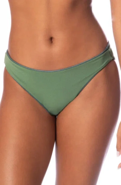 Maaji Eucalyptus Green Sublimity Reversible Bikini Bottoms In Green