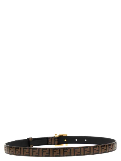 Shop Fendi Ff Belt In Brown