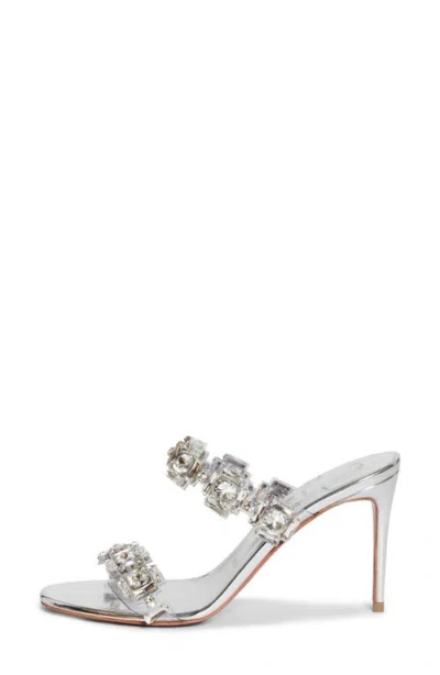 Christian Louboutin Just Jewel Crystal Embellished Stiletto Sandal In Crystal/silver