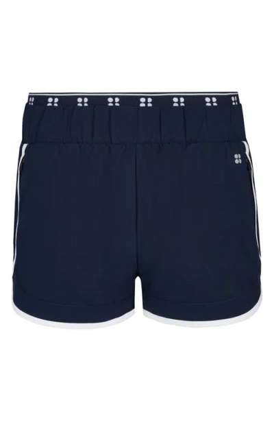 Shop Sweaty Betty On Your Marks 4-inch Running Shorts In Navy Blue