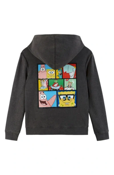 Andy & Evan Boys' Spongebob Squarepants X Stone-washed Hooded Waffle Tee - Big Kid In Grey