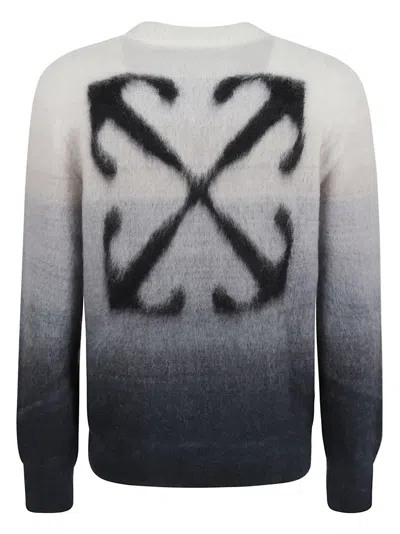 Shop Off-white Sweater With Logo In Medium Grey