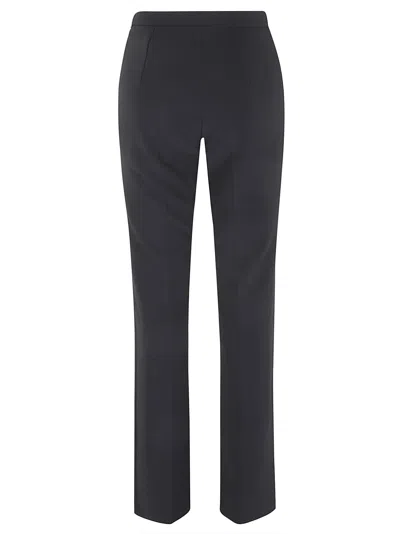 Shop Elisabetta Franchi Palazzo Pants In Crepe Stretch In Black