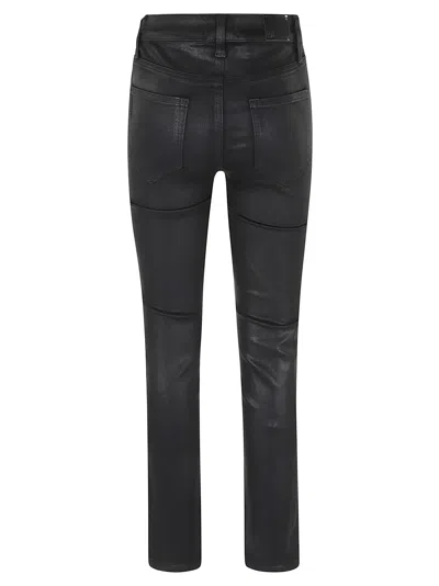 Shop Paige Fitted Buttoned Jeans In Black