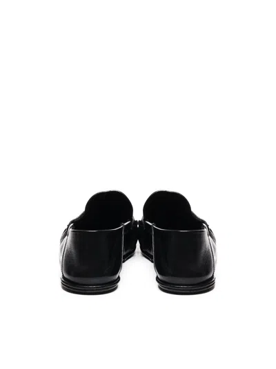 Saint Laurent Flat Shoes Blacks And Greys In Burgundy