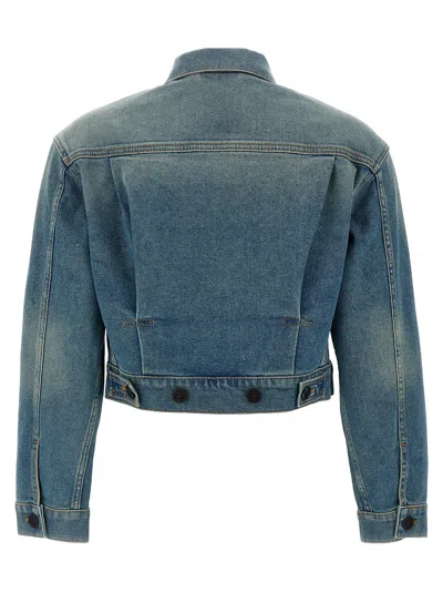 Shop Vivienne Westwood Marlene Cropped Jacket In Light Blue