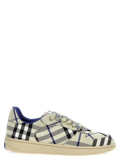 Shop Burberry Terrace Check Sneakers In Multicolor