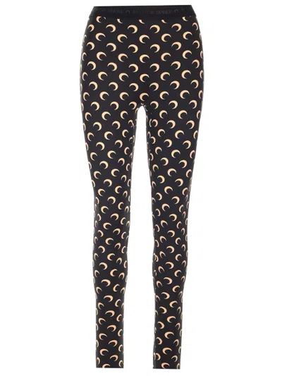 Shop Marine Serre Moon Leggings In Black