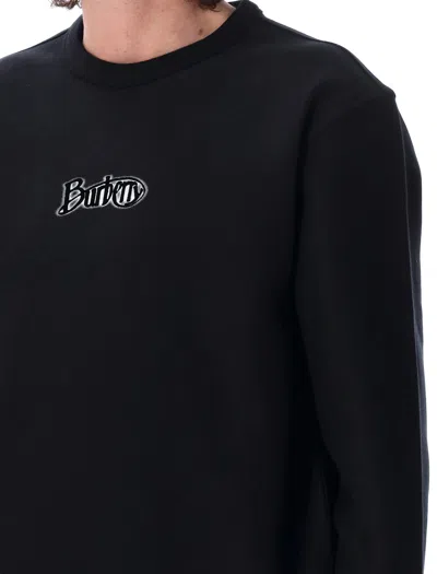 Shop Burberry Logo Sweatshirt In Coal