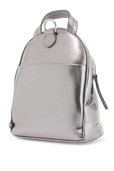 Shop Maison Margiela Glam Slam Crossbody Backpack In Metallic Grey (metallic)