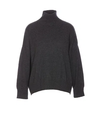 Shop Loulou Studio Murano High Collar Sweater In Grey